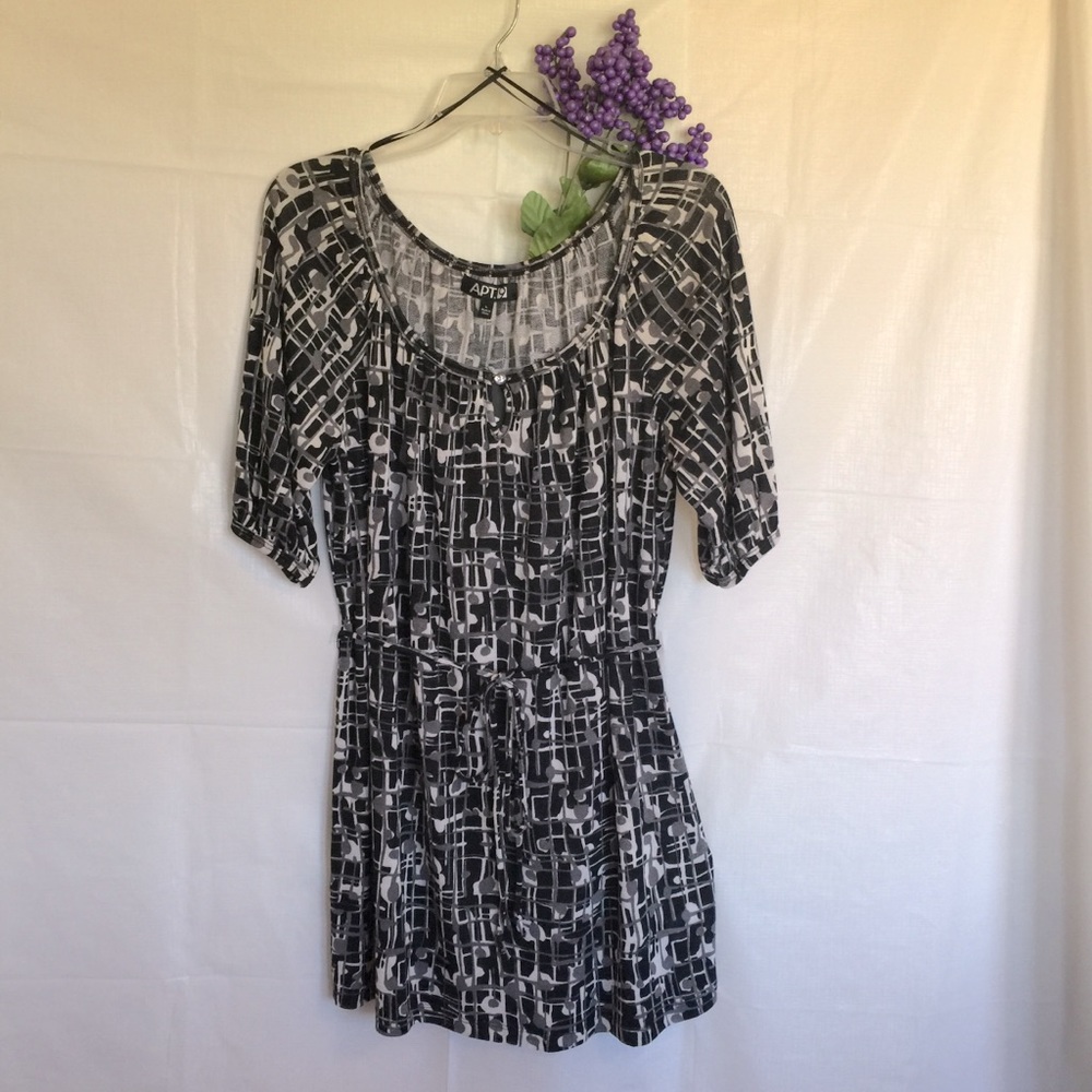 APT. 9 Printed Dress with Belt